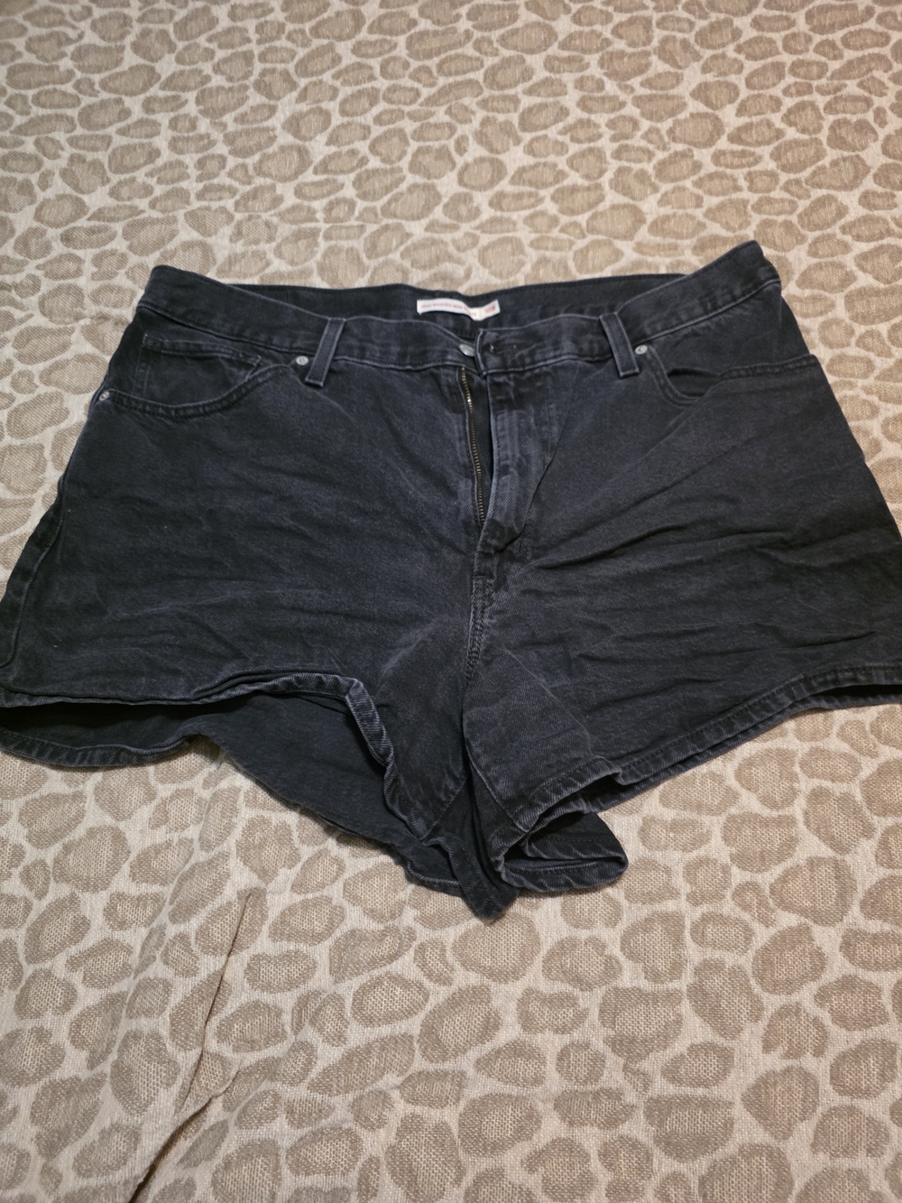 Women's Levi Black High Waisted Mom Denim Shorts